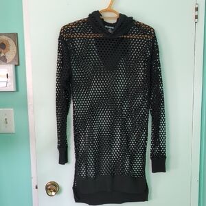 🍁Hot Topic Black Fishnet Mesh Top SM